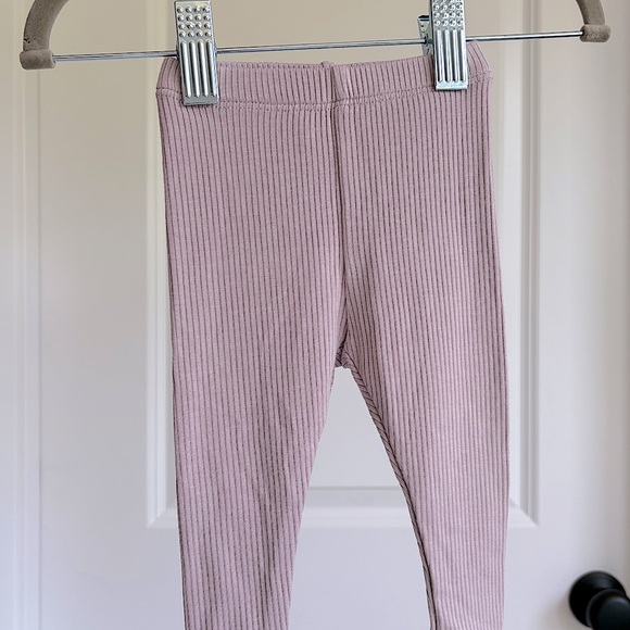 🪁Kyte BABY Light Mauve Bamboo Ribbed Leggings - Picture 3 of 5
